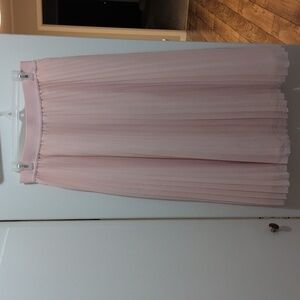Quince Chiffon Pleated Midi Skirt Soft Pink Size Medium
